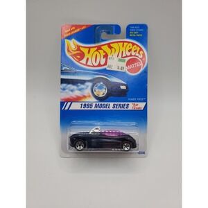 1995 Vintage Hot Wheels #349 Model Series POWER PIPES Drk Blue w/5 Spoke
